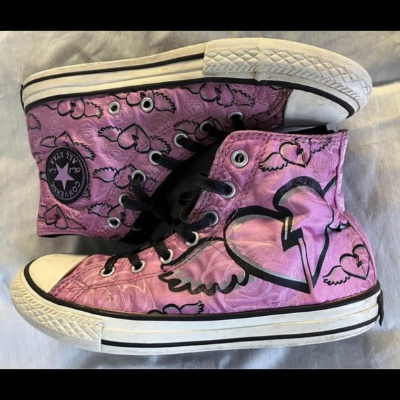 Converse all star youth size 3 (big kids / teens )high top sneakers - Picture 3 of 10